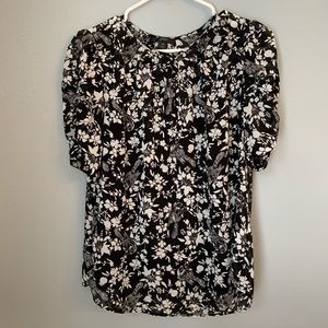 J. Crew Top in Floral Bird Print